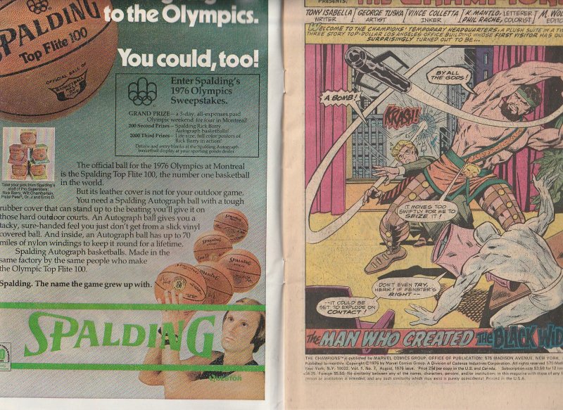 The Champions(Marvel, vol. 1) # 7 Black Widow, Ghost Rider, X-Men, Hercules