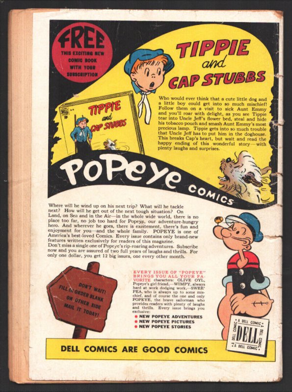 Popeye #12 1950-Dell-Bud Sagendorf art-Swee'pea cover-Sea Hag story-G