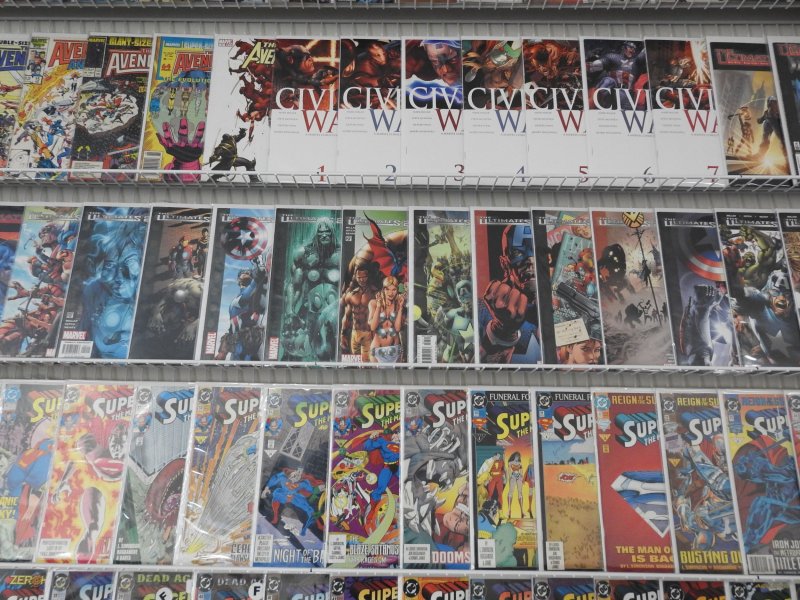 Huge Lot 150+ Comics W/ Civil War, Avengers, Superman+ Avg VF- Condition!