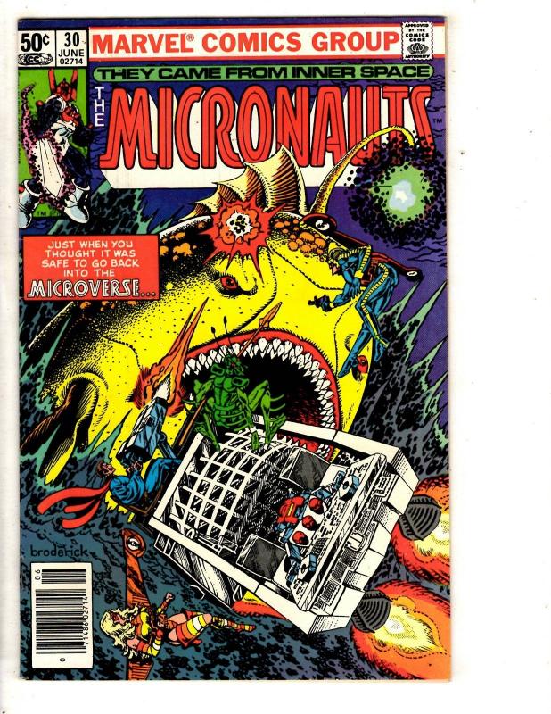 Lot Of 7 Micronauts Marvel Comic Books # 24 25 26 27 28 29 30 Inner Space RJ6