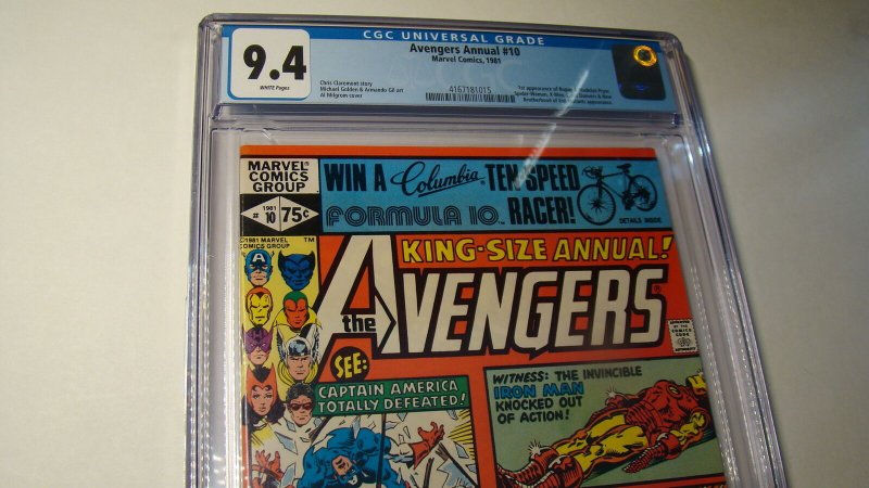 AVENGERS ANNUAL 10 *CGC 9.4 WHITE PAGES* 1ST ROGUE MADELYN PRYOR APPEARANCE 