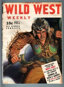WILD WEST WEEKLY 8/1/1942-WESTERN PULP-WHITE WOLF FN