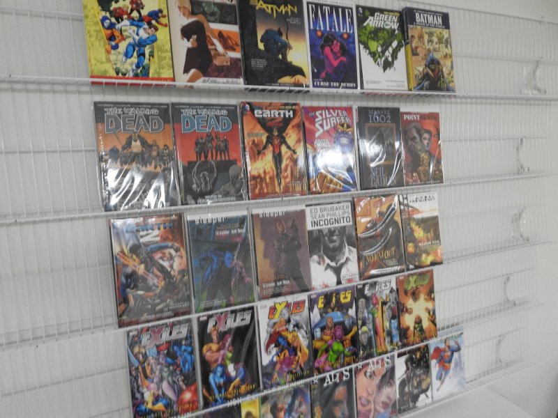 Huge Lot of 31 TPB's W/The Walking Dead, Batman, Silver Surfer Avg VF+ C...