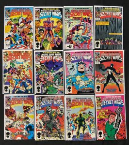 SECRET WARS COMPLETE 1-12  INCLUDES #8 1ST BLACK SPIDER-MAN COSTUME MOST VF/NM 