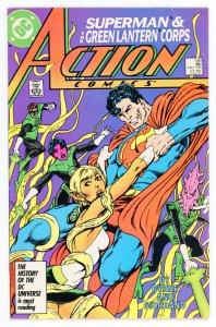 Action Comics #589 John Byrne Superman Green Lantern Corps FN+