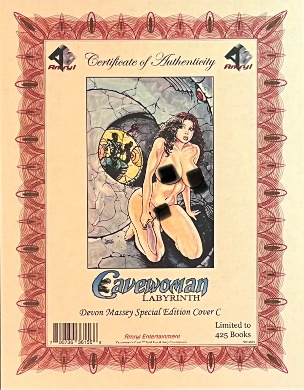Cavewoman: Labyrinth (2013) Devon Massey Special Edition Cover C Ltd to 425