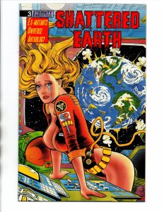Shattered Earth #3 - Scifi Girls - early Jim Balant - Eternity - 1988 - VF/NM