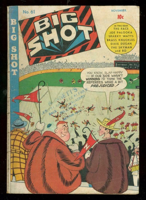 BIG SHOTS COMICS #61 1945-CHARLIE CHAN-SKYMAN-THE FACE- VG