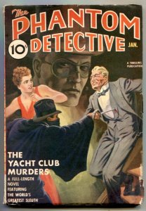 Phantom Detective Pulp 1/1939- Yacht Club Murders VG