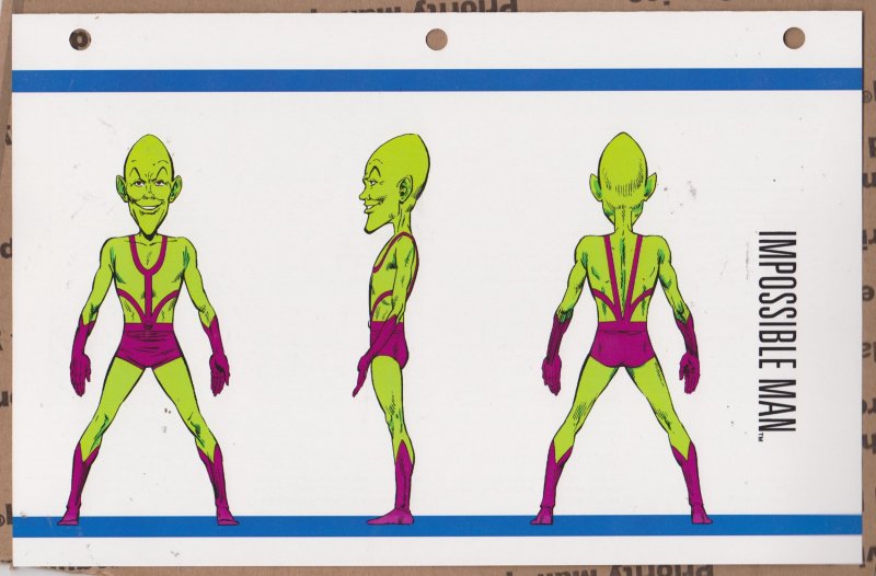 Official Handbook of the Marvel Universe Sheet- Imossible Man