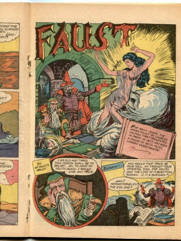 Key Comics #5 1946- Faust-spicy  Kiefer splash- Obscure & rare G/VG