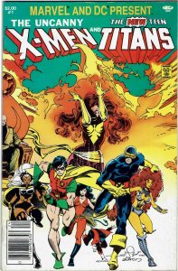Marvel and DC Present: Uncanny X-Men & New Teen Titans #1 Newsstand VF-...