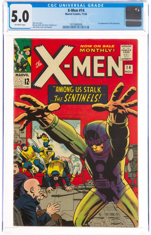 X-Men #14 (Marvel, 1965) CGC VG/FN 5.0 Off-white pages. First appearance of t...