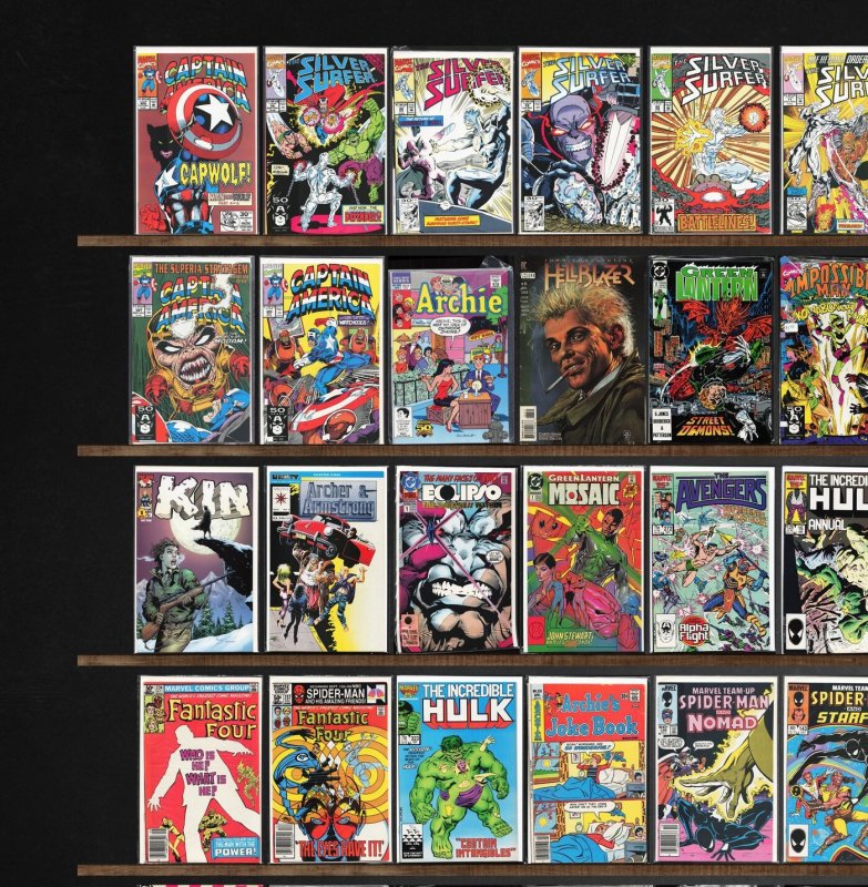 Huge Lot 150+ Comics with Captain America, Silver Surfer & More!