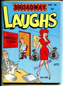 Broadway Laughs 8/1966-jokes-spicy cartoons-George Wolfe-FN+ 