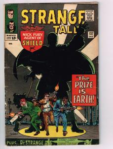 Strange Tales # 137 VG/FN Marvel Comic Book Nick Fury Agent SHIELD Stan Lee JH6