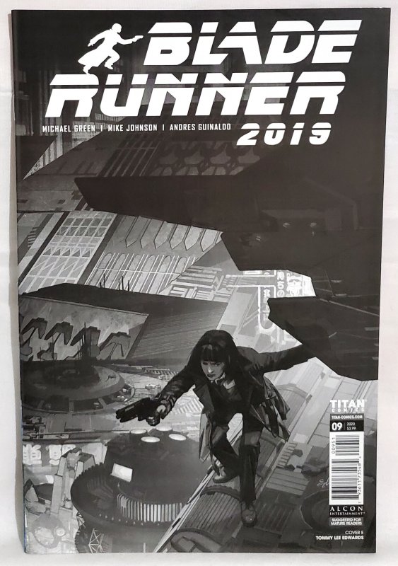 Blade Runner 2019 #9 Tommy Lee Edwards Black & White Cover E (Titan 2019)