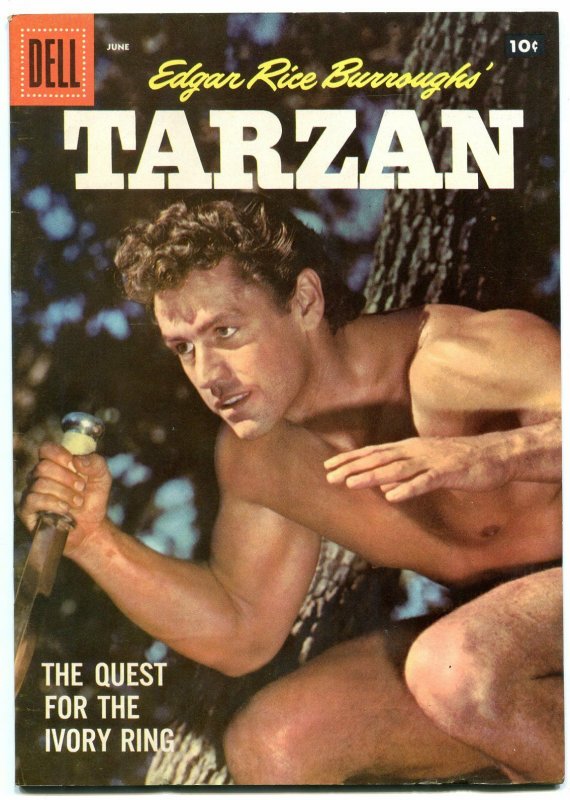 Tarzan Comics #93 1957- Gordon Scott photo cover- Dell Comics VF