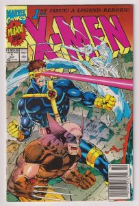X-Men #1 Cvr C Cyclops Wolverine | Jim Lee (Marvel, 1991) VG/FN