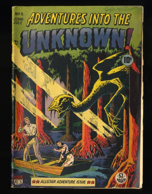 Adventures Into The Unknown #5 FN- 5.5 Early Pre-Code Horror!