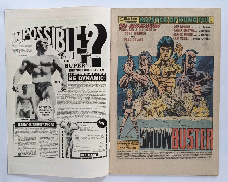 Master of Kung Fu #31 (1975)  VG