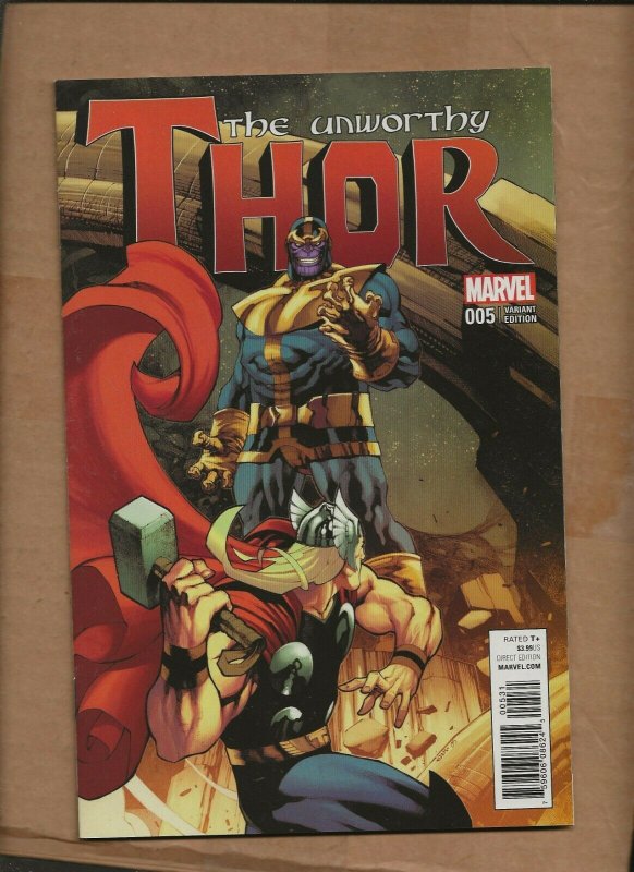 UNWORTHY THOR #5  CHRIS STEVEN INCENTIVE VARIANT THANOS 