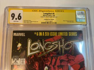 Longshot (1986) # 6 (CGC SS 9.6) Signed Arthur Adams! CPV Canadian Price Variant