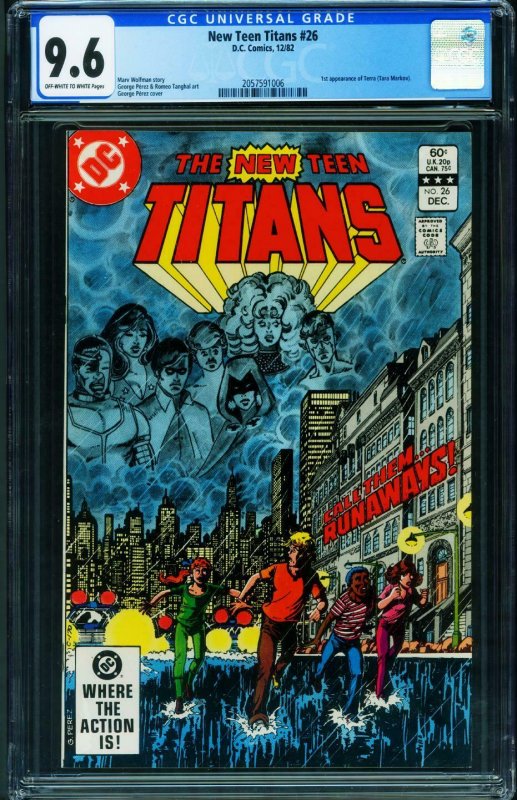 The New Teen Titans #26 CGC 9.6 1st TERRA 1982 2057591006