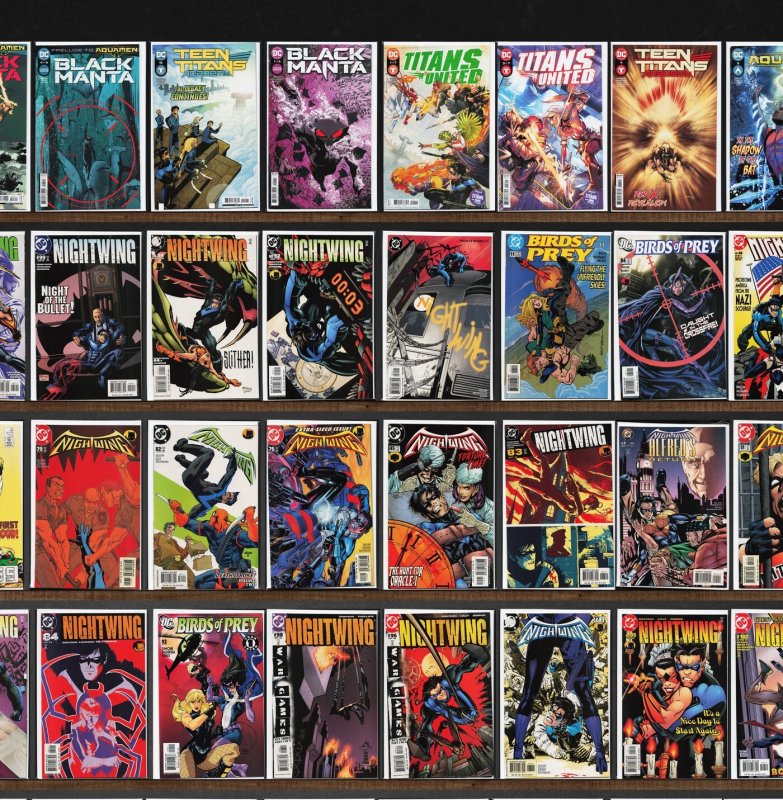 Huge Lot 150+ Comics with Nightwing, Aquaman, Titans United & More!