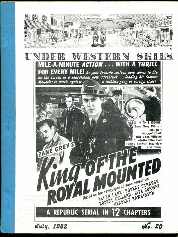 Under Western Skies #20 7/1982-King of The Royal Mounted-Zane Grey-FN
