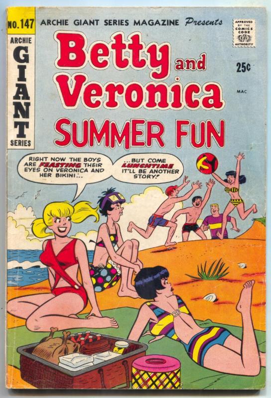 Archie Giant Series #147 1966- Betty and Veronica Summer Fun