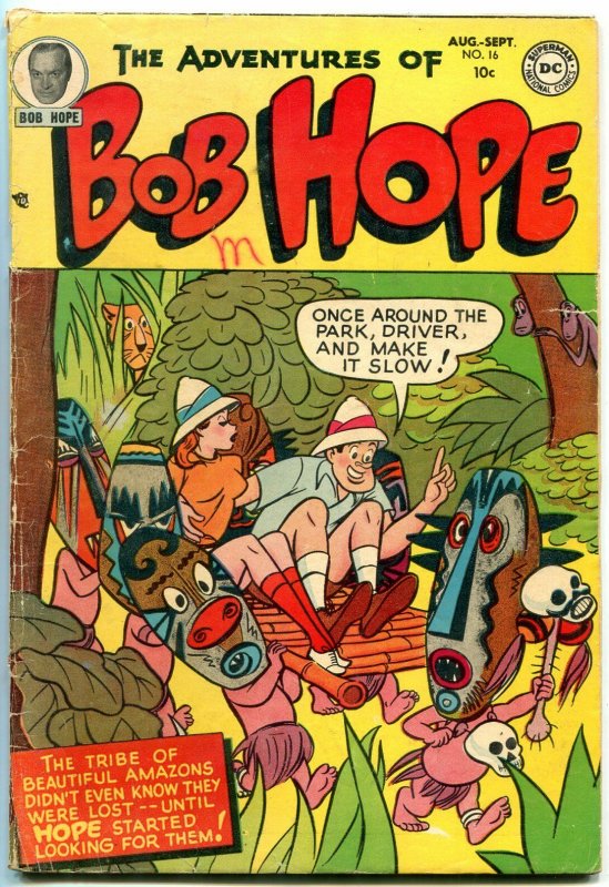 Adventures of Bob Hope #16 1952- Skull & Natives cover- DC Golden Age VG