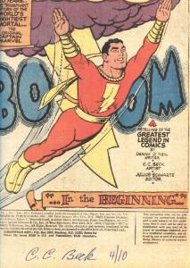 SHAZAM #1-1973-DC CAPT MARVEL-SUPERMAN-CC BECK SIGNED AND NUMBERED-vf