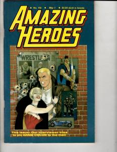 8 Amazing Heroes Comic Book Magazines # 100 106 108 112 115 116 118 125 TD13