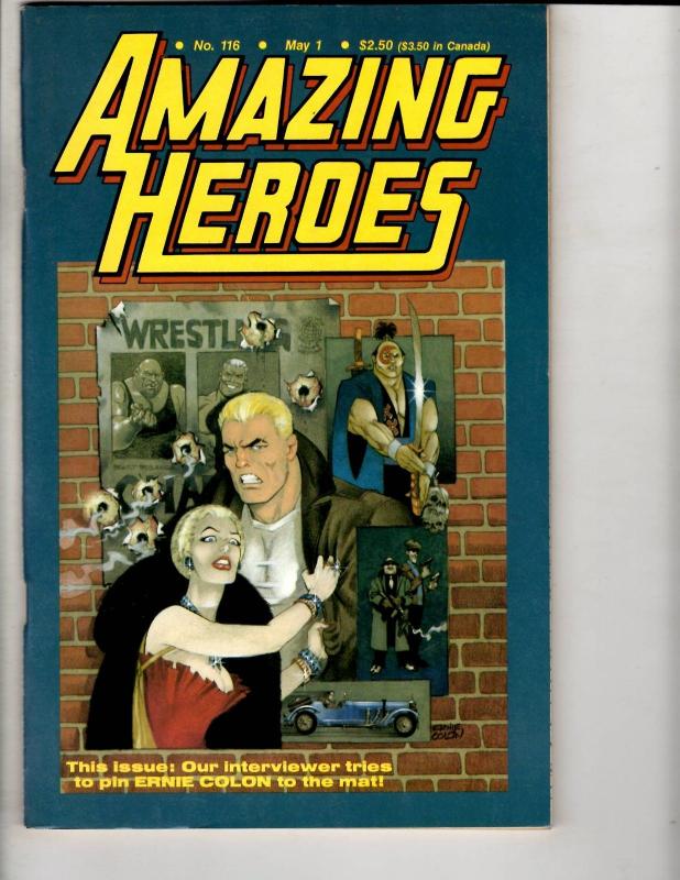 8 Amazing Heroes Comic Book Magazines # 100 106 108 112 115 116 118 125 TD13