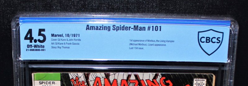 Amazing Spiderman #101 /  CBCS 4.5  VG+  /  1st Morbius /  Oct 1971