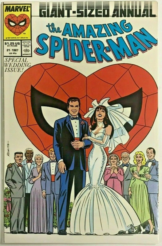 AMAZING SPIDER-MAN ANNUAL#21 VF/NM 1987 WEDDING ISSUE MARVEL COMICS