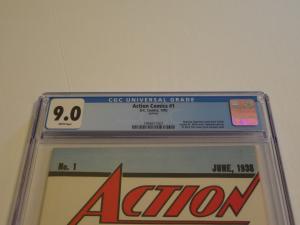 Action Comics #1, 1992 10 cent variant, CGC 9.0; Pin up back cover!!