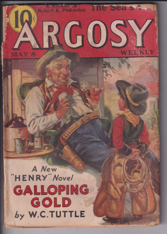 ARGOSY WEEKLY V272N6 (05/08/1937) Cover detached, complete, cream to white pages