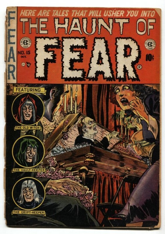 Haunt of Fear #15 1952-EC-Ingles horror cover-Kamen-Davis Evans FR/G