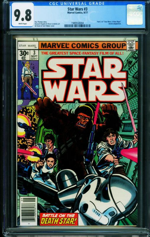 STAR WARS COMICS #3 1977- CGC 9.8 A New Hope Marvel 1989558004