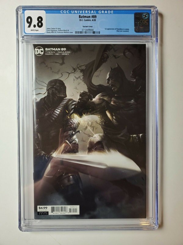 Batman 89 CGC 9.8 1st Appearance Of Punchline (Cameo) Mattina Variant Cover 