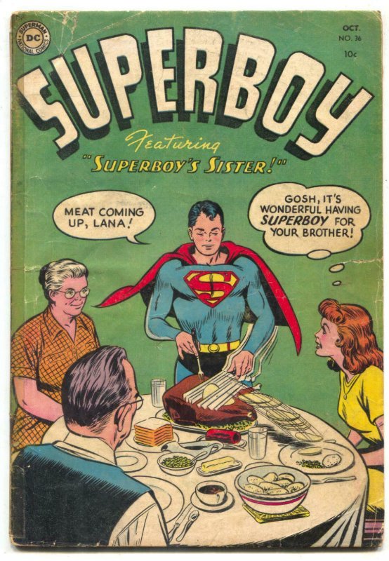 Superboy #36 1954- Superboy's Sister-DC Golden Age VG-