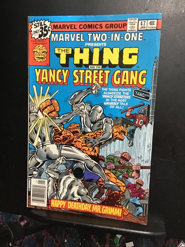 Marvel Two-in-One #47  (1979) Yancy Street gang! High-grade key! NM- Wow!