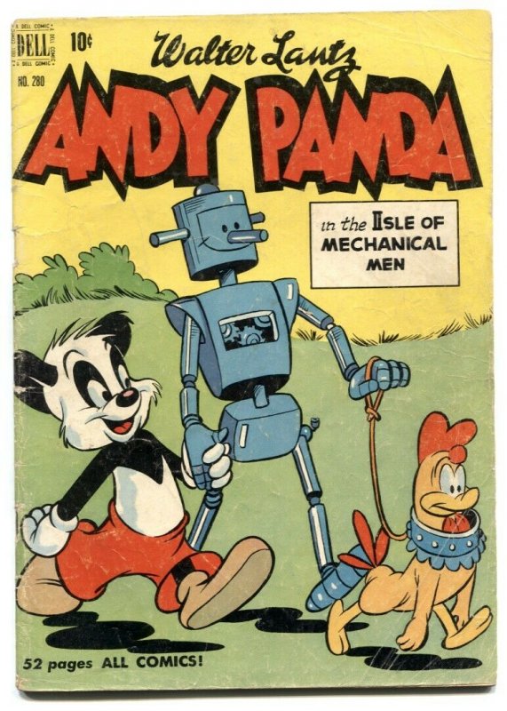 Andy Panda Isle of Mechanical Men-Four Color #280 1950-ROBOT COVER