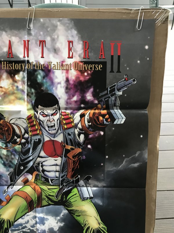 BLOODSHOT VALIANT ERA II folded Promo Poster : 1994 34”x22” NM; Upper Deck