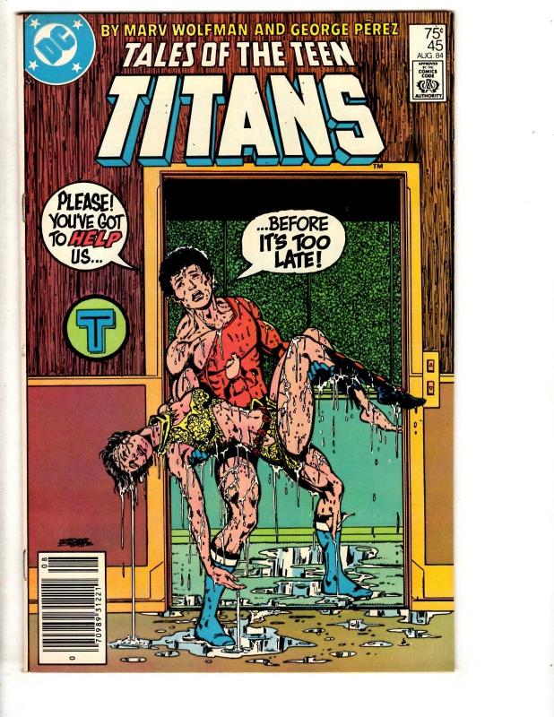 Lot Of 8 Tales Of The Teen Titans DC Comic Books # 43 45 46 49 52 53 56 57 JG7