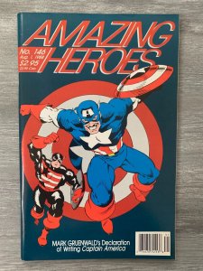 1988 AMAZING HEROES Comic Magazine #146 FN+ 6.5 Mark Gruenwald's Captain America