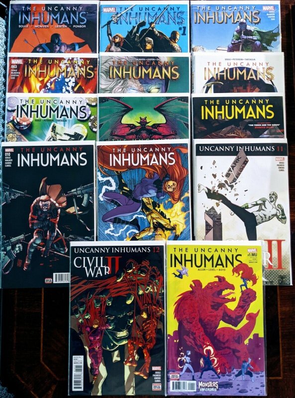 2016 14 Book Run Lot of The Uncanny Humans 000 - #1.MU. NM condition! Gorgeous!