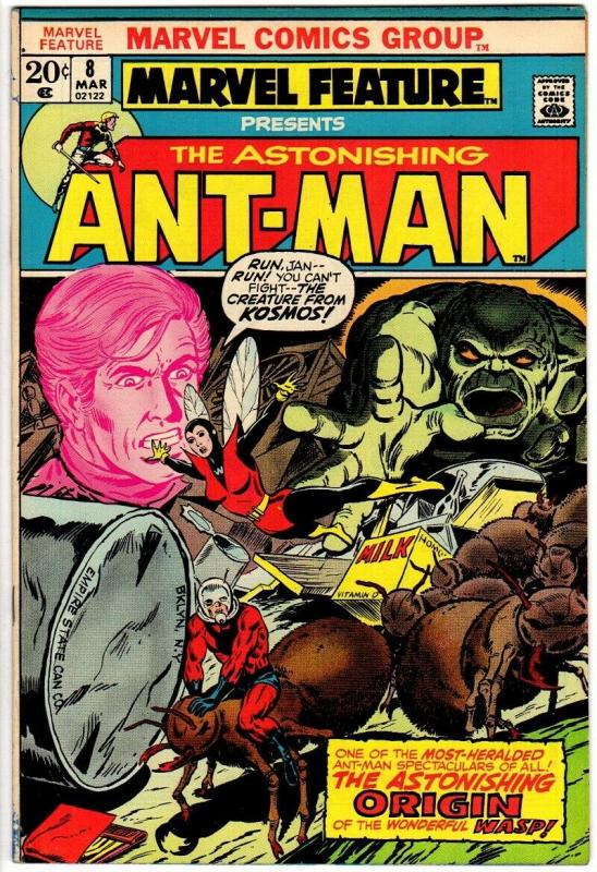 MARVEL FEATURE (1971) 8 VG-F  Mar. 1973 Origin Ant Man/